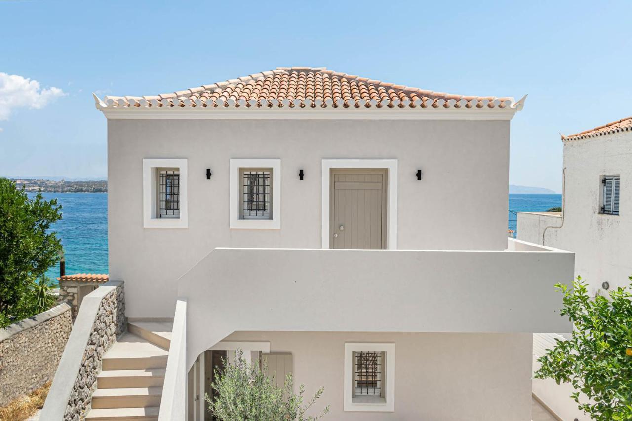 Pearl House - Luxurious New Beach Villa In Spetses Stunning View Ligoneri Εξωτερικό φωτογραφία